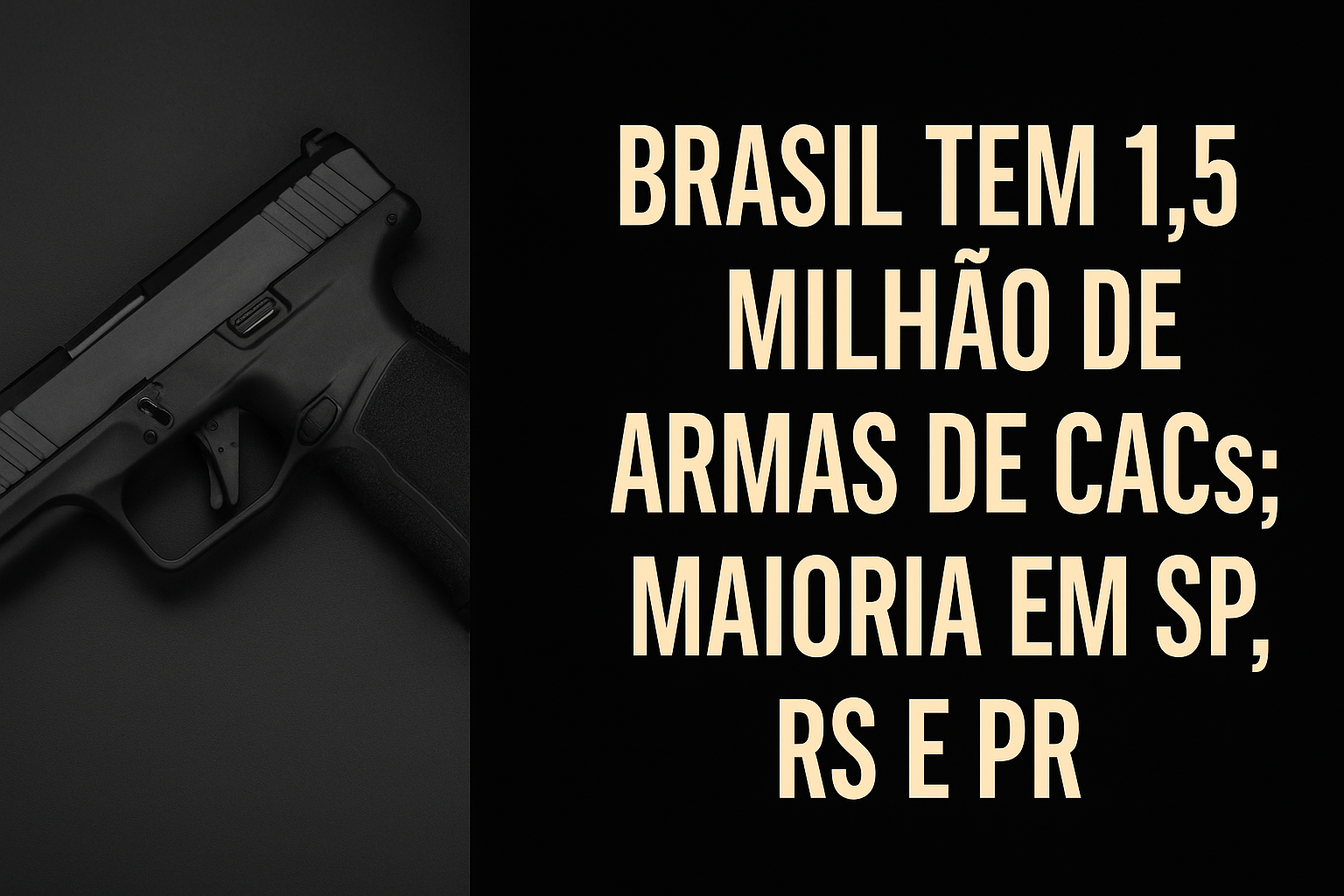 image Brasil tem 1,5 milhão de armas de CACs; maioria em SP, RS e PR