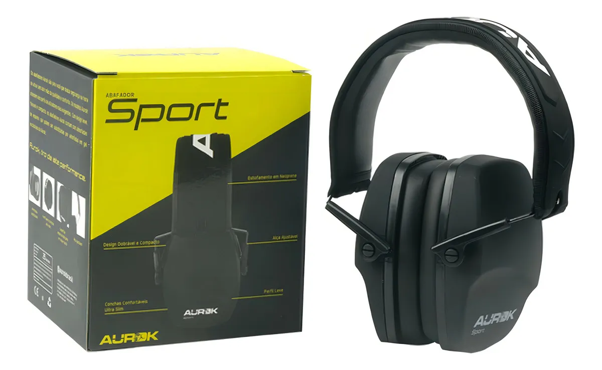 imagem Abafador De Ruídos Aurok Whisper Atenuação 22db Tiro Esportivo Cor CINZA