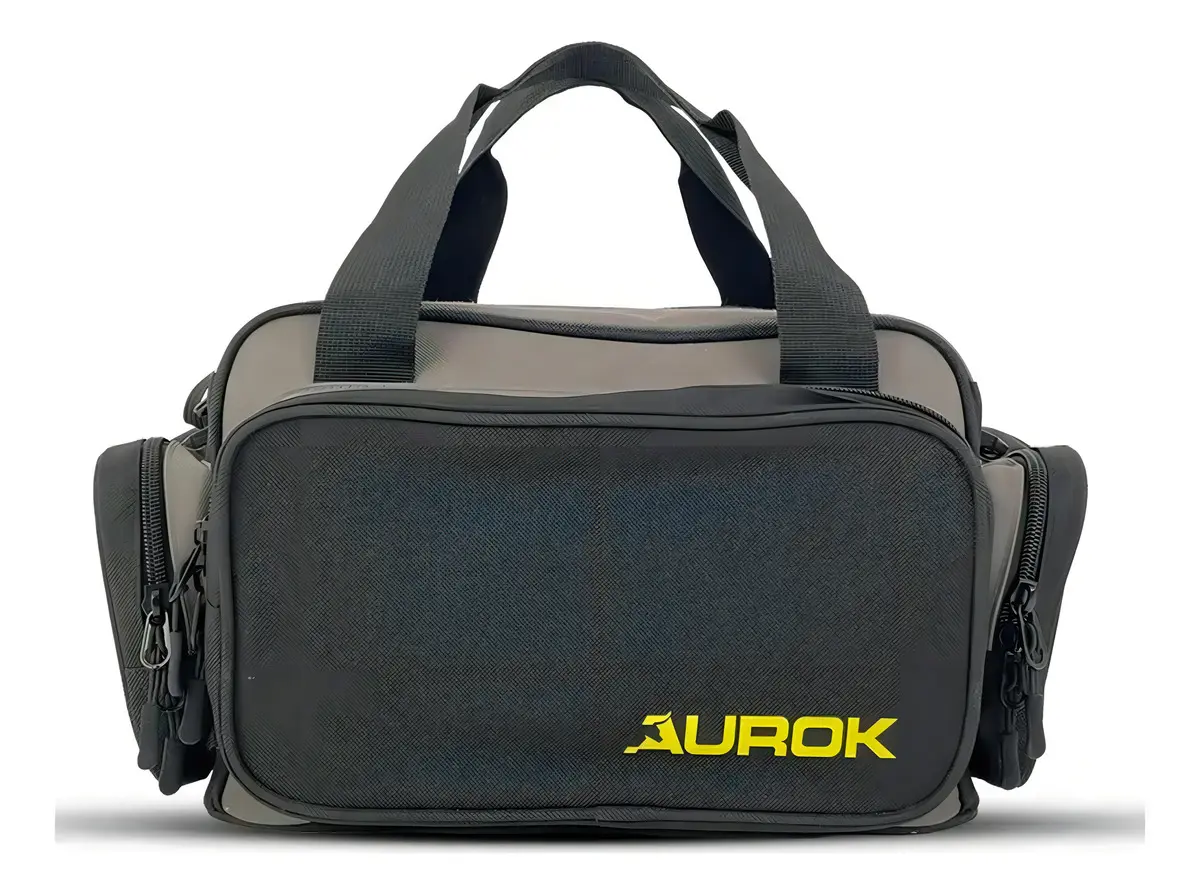 imagem Bolsa Mala Tática Aurok 600d Poliéster: Versátil E Resistente Cor Preto E Cinza